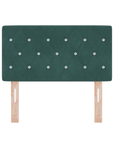 Testiera con testiera Verde Scuro 80 cm Pelle Sintetica