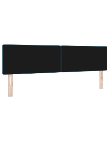 Testiera  con bottoni in cristallo trapuntati blu scuro 180 cm in velluto