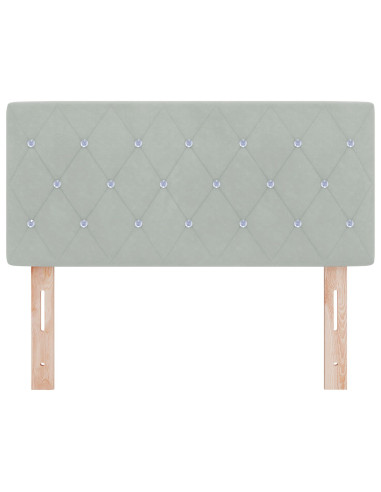 Testiera con testiera Grigio chiaro 90 cm Pelle Sintetica