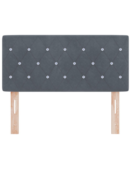 Testiera con testiera Grigio scuro 90 cm Pelle Sintetica