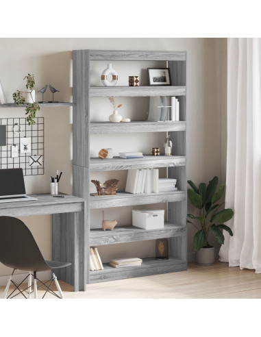 Armadio per Libri Grigio Sonoma 100 x 30 x 198 cm