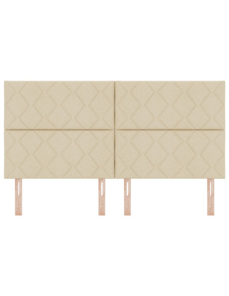 Testiera design blocchi di diamante panna 180 cm tessuto