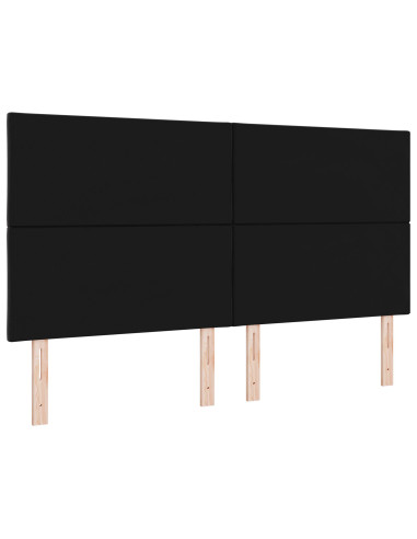 Testiera con testiera Nero 180 cm Velluto