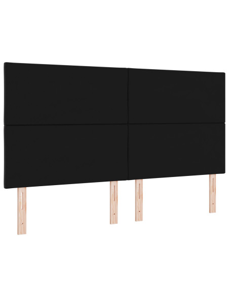 Testiera con testiera Nero 180 cm Velluto