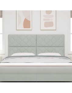 Testiera con testiera Grigio chiaro 180 cm Velluto 2