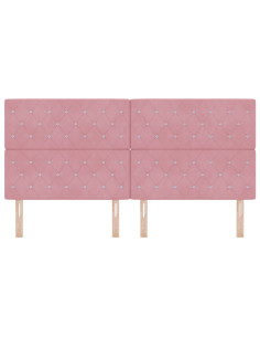 Testiera con testiera Rosa 200 cm Pelle Sintetica