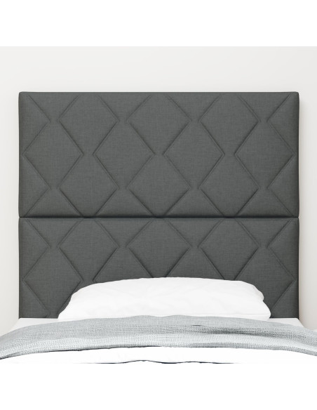 Testiera  Design a Blocchi di Diamante Grigia Scura 100 cm Tessuto, Testiera  Design a Blocchi di Diamante Grigia Scura 200 cm T
