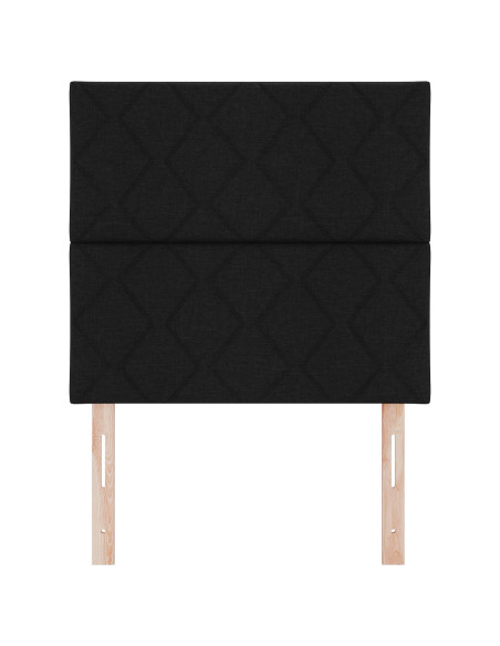 Testiera  Design a Blocchi di Diamante Nera 100 cm Tessuto, Testiera  Design a Blocchi di Diamante Nera 200 cm Tessuto