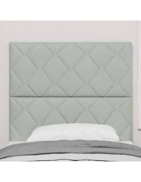 Testiera con testiera Grigio chiaro 100 cm Velluto