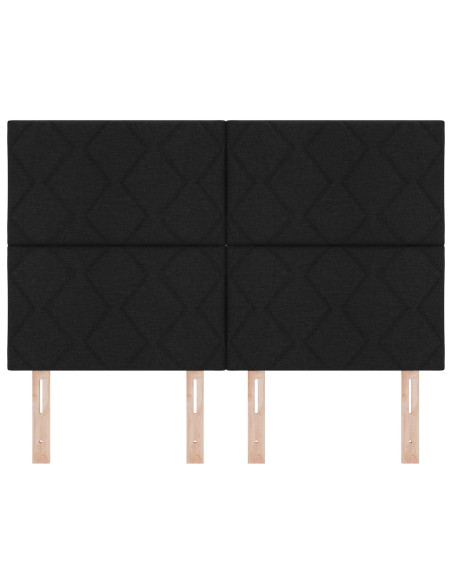 Testiera  Design a blocchi di diamante Nera 140 cm Tessuto