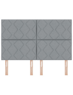 Testiera con testiera Grigio chiaro 160 cm Pelle Sintetica