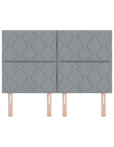 Testiera con testiera Grigio chiaro 160 cm Pelle Sintetica