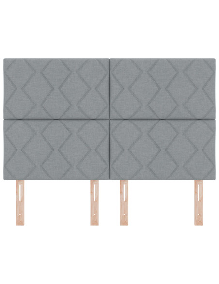 Testata  Design Blocchi di Diamante Grigio Chiaro 160 cm Tessuto