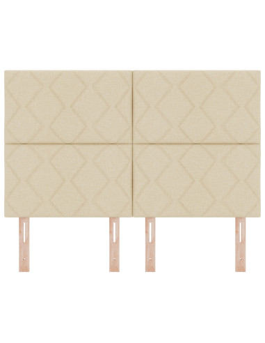 Testiera con testiera Crema 160 cm Pelle Sintetica