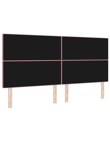 Testiera con testiera Rosa 200 cm Pelle Sintetica