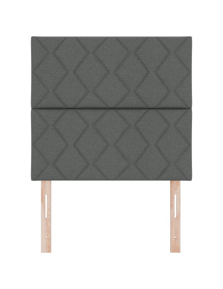 Testiera  Design a Blocchi di Diamante Grigia Scura 100 cm Tessuto, Testiera  Design a Blocchi di Diamante Grigia Scura 200 cm T