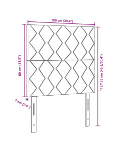 Testiera con testiera Crema 100 cm Pelle Sintetica 2