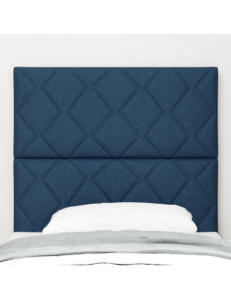 Testiera  Design a blocchi di diamante Blu 100 cm Tessuto, Testiera  Design a blocchi di diamante Blu 200 cm Tessuto