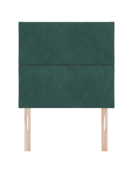 Testiera Design a Blocchi di Diamante Verde Scuro 100 cm Velluto,  Testiera Design a Blocchi di Diamante Verde Scuro 200 cm Vell