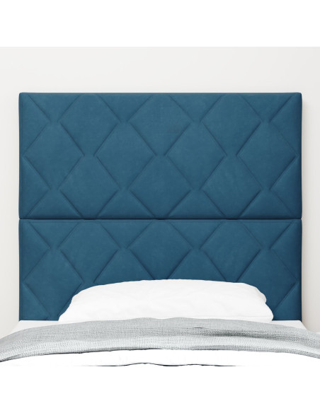 Testiera a Blocchi di Diamante Blu Scuro 100 cm Velluto,  Testiera a Blocchi di Diamante Blu Scuro 200 cm Velluto