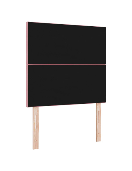 Testiera in velluto rosa  con design a rombi 100 cm, Testiera in velluto rosa  con design a rombi 200 cm