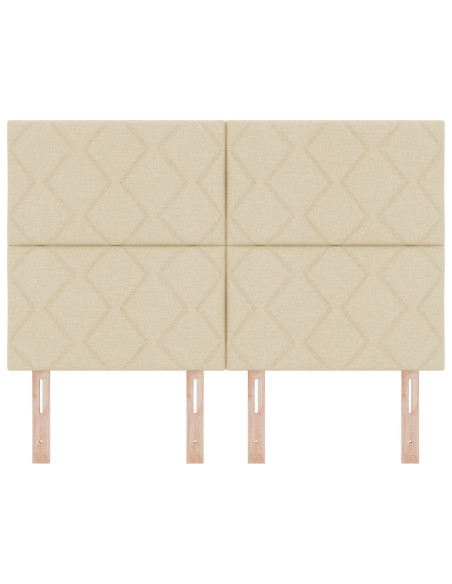 Testiera  Design a Blocchi di Diamante Panna 140 cm Tessuto