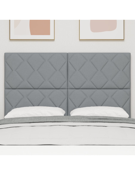 Testata  Design Blocchi di Diamante Grigio Chiaro 160 cm Tessuto