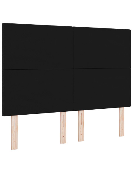 Testiera con testiera Nero 160 cm Pelle Sintetica