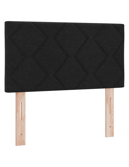 Letto con Box Spring e Materasso Nero 80x200 cm Tessuto