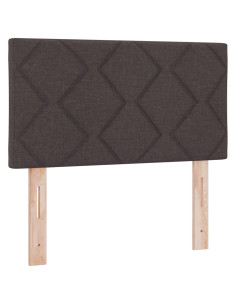 Letto a molle con materasso Marrone Scuro 80 x 200 cm Tessuto
