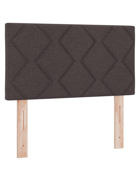 Letto con Molleggio  Marrone Scuro 80x200 cm Tessuto