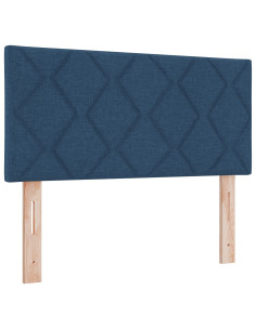 Letto a molle con materasso Blu 90 x 190 cm Tessuto