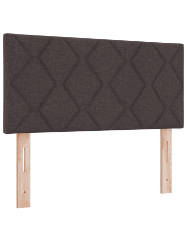 Letto a molle con materasso Marrone Scuro 100 x 200 cm Tessuto