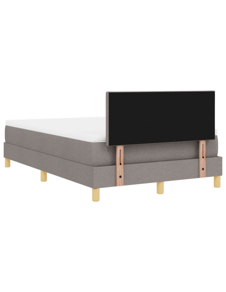Letto Box Spring  con Materasso Tortora 120x200 cm Stoffa
