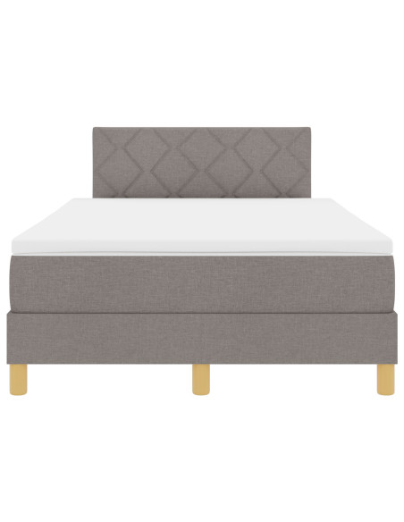 Letto Box Spring  con Materasso Tortora 120x200 cm Stoffa