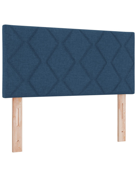 Box Spring Bed con Materasso Blu 120x200 cm Tessuto