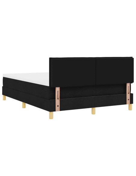 Letto a Molleggio con Materasso Nero 160x200 cm Tessuto