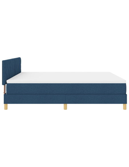 Letto a Rete con Materasso Blu 180x200 cm Tessuto