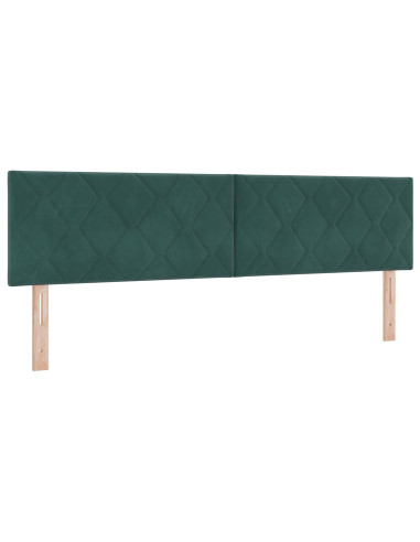 Letto a molle con materasso Verde Scuro 180 x 200 cm Velluto