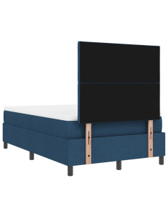 Letto a molle con materasso Blu 120 x 200 cm Tessuto