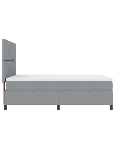 Letto a molle con materasso Grigio chiaro 160 x 200 cm Tessuto