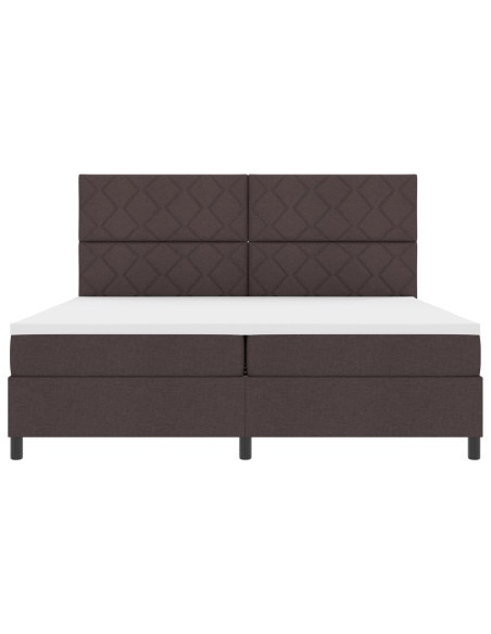 Letto contenitore con materasso scuro 200x200 cm in tessuto