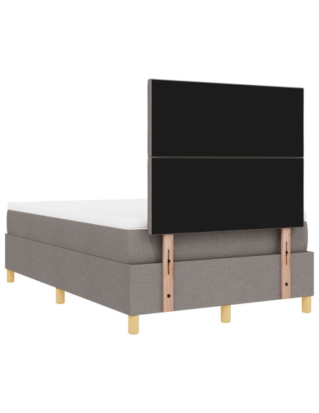 Letto con rete a molle e materasso  Tortora 120x200 cm Tessuto