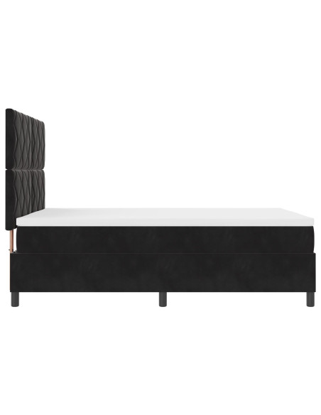 Letto con Reticolo e Materasso Nero 160x200 cm Velluto