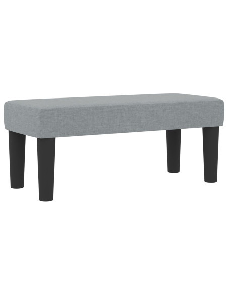 Letto a Molle  con Materasso & Panchina Grigio Chiaro 80x200 cm Tessuto
