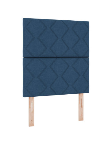 Letto a molle con materasso Blu 80 x 200 cm Tessuto