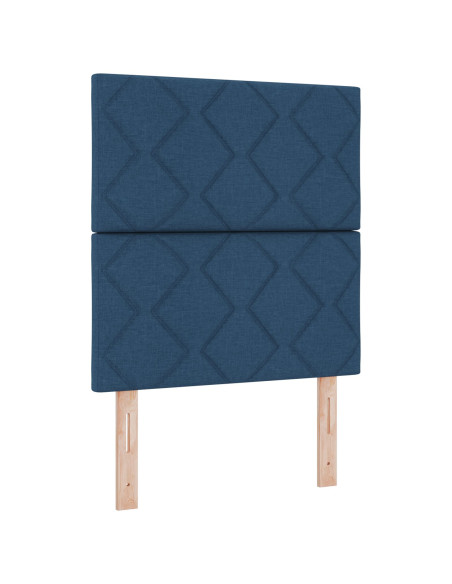 Letto a molle con materasso Blu 80 x 200 cm Tessuto