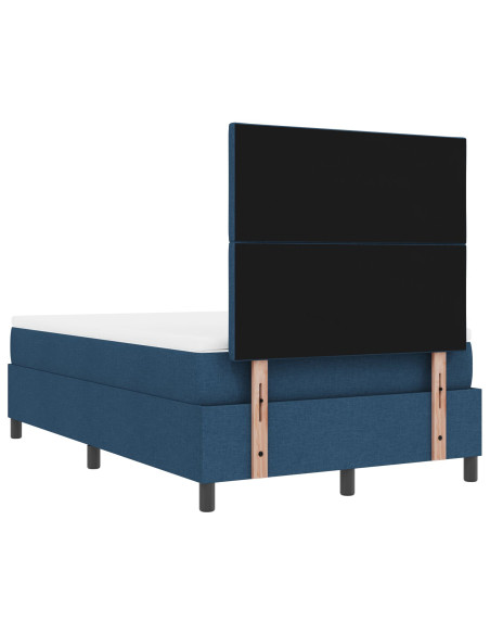 Letto a Molle con Materasso e Panca Blu 120x200 cm Tessuto