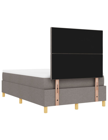 Letto a Molle con Materasso & Panca Tortora 120x200 cm Tessuto