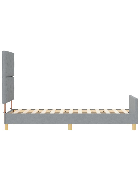 Struttura del letto Grigio chiaro 80x200 cm Tessuto